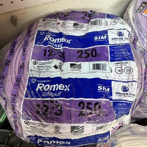 New Romex Indoor Wire 12/3