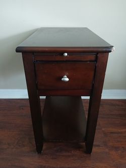 2 Drawer Wood Nightstand - Dark Expresso Finish