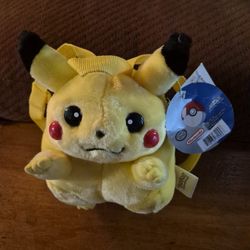 Vintage Nintendo Pokémon  Pikachu Plush Backpack 