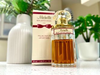 Vintage Michelle Balenciaga Eau de Toilette 50ml 1.66oz SPRAY - Partial w/ Box Early 1980s Original Formula Rare Discontinued