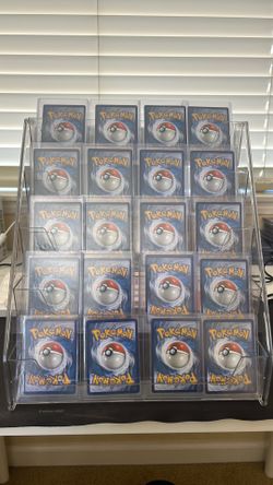 4 , 5-tier Acrylic Card Display Rack. Perfect for collectors and vendors