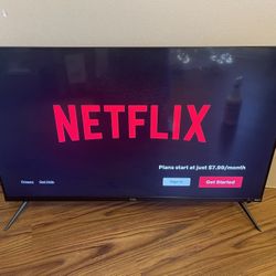 TCL 43” Roku Smart TV 4K UHD With New Remote Control $100 Firm On Price