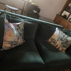 Anthropologie Down-filled Velvet Couch 