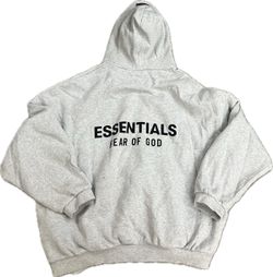 Light Grey ESSENTIALS Hoodie