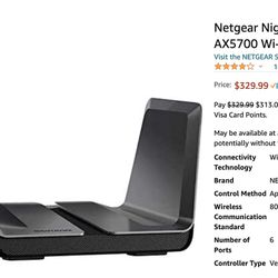 Netgear Nighthawk AX8 8- Stream AX5700 WIFI 6 Router