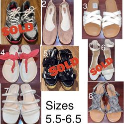 Many Pairs Of Brand Women Shoes. Some NEW like new & Gently Used  Sizes 5.5 - 12. See Description For Prices