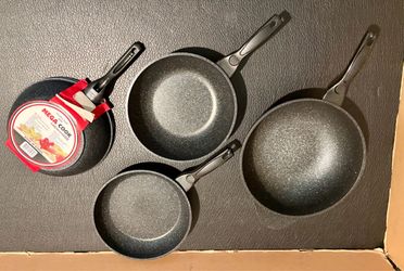 MADE IN KOREA 12-1/2" NONSTICK MARBLE WOK PAN, FRYING & COOKING WOK FOR GAS STOVE, MARBLE COATED COOKWARE STIR FRY PAN (4)