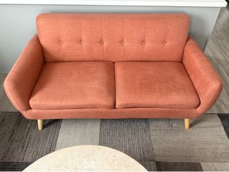 Orange Loveseat