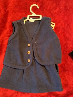 Navy blue fleece two piece outfit size small( 2/3T)