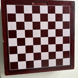 Wooden Chess / Checkers Board – High Quality (Pieces Missing)