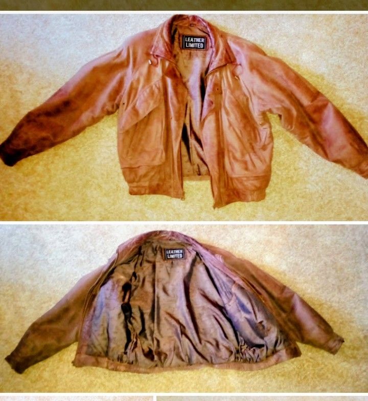 Extra Large Brown Leather Coat