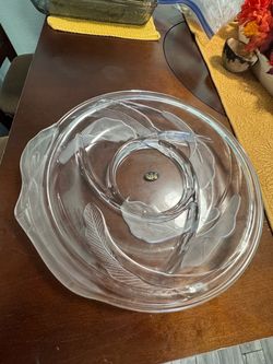 Crystal Glass Decorative Serving Platter