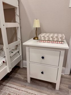 IKEA  White 2-Drawer Nightstand