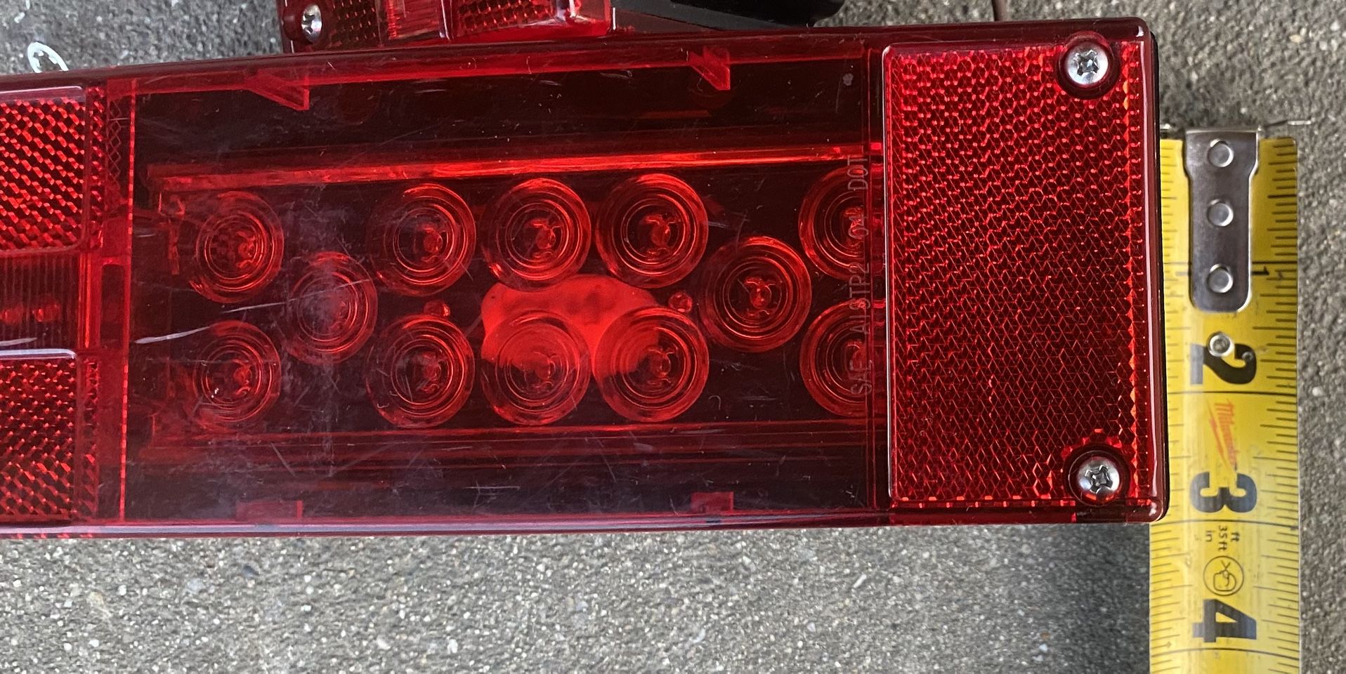 Pair of Truck Taillights Rectrangular LED 12V HL-H-005 Light Only
