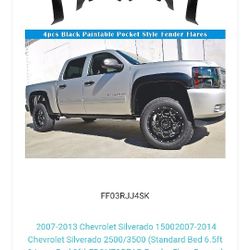 2007 To 2013 Chevy Silverado OE. Fender Flares