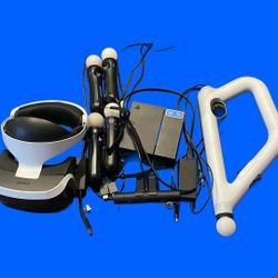 PSVR FULL SETUP WITH MOVE CONTROLLERS AND GUN