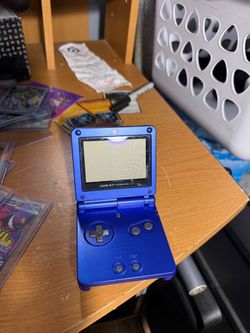 Blue game boy advance sp