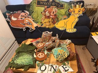 Wild ONE lion king 1st bday party decor