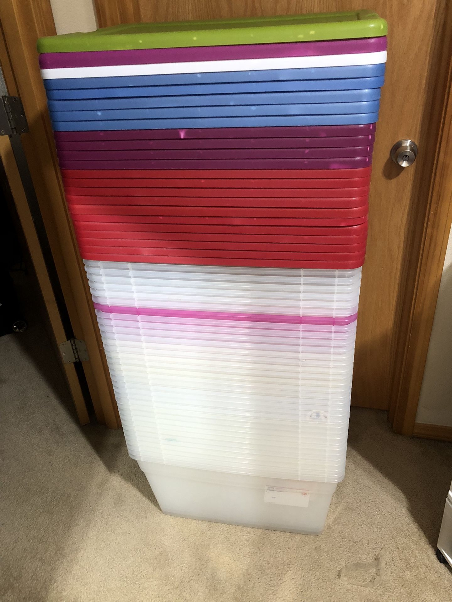 10 Sterilite Storage Tote 56 Quart With Lids.