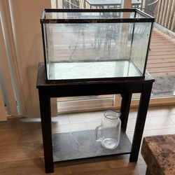 Free Table And 10 Gallon Tank *very dirty*