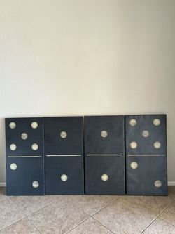 4- piece Wall Art Set Two Dominos Soft Canvas