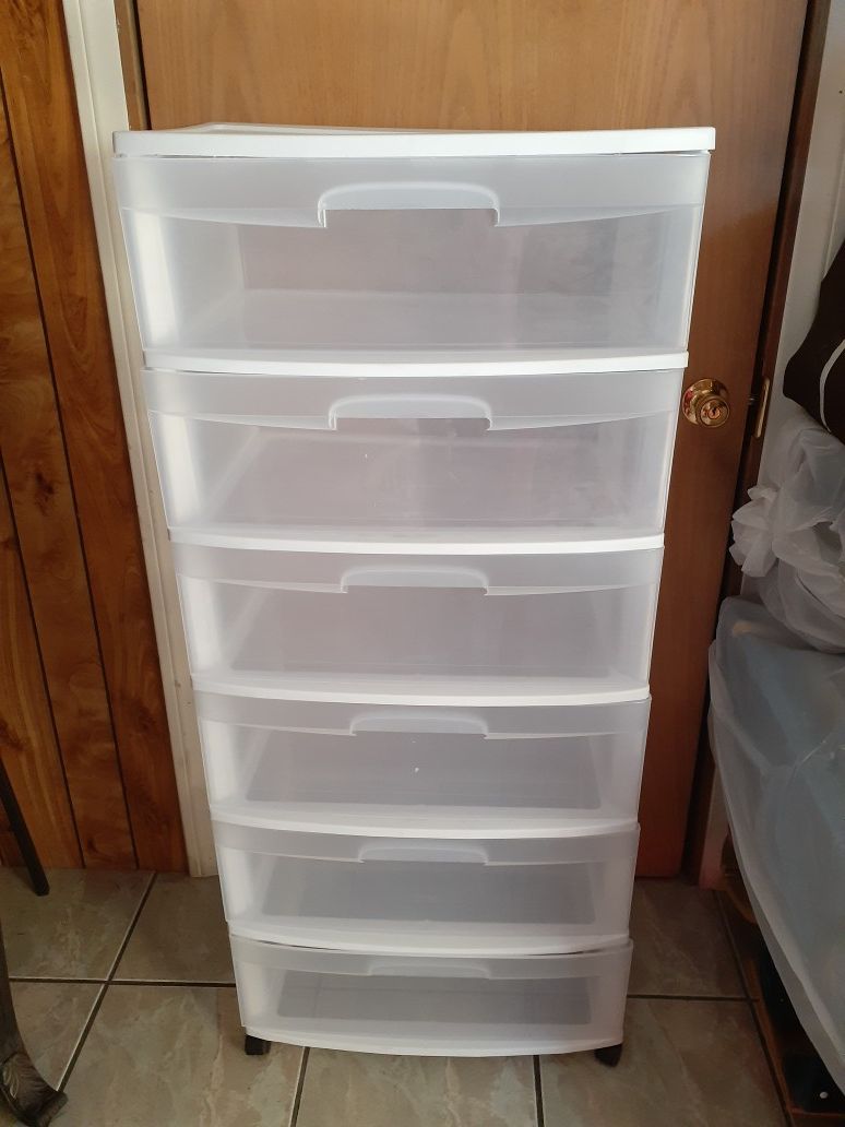 6 DRAWERS STORAGE CONTAINERS WITH WHEELS