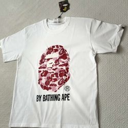 White Bape Pink Camo Tee