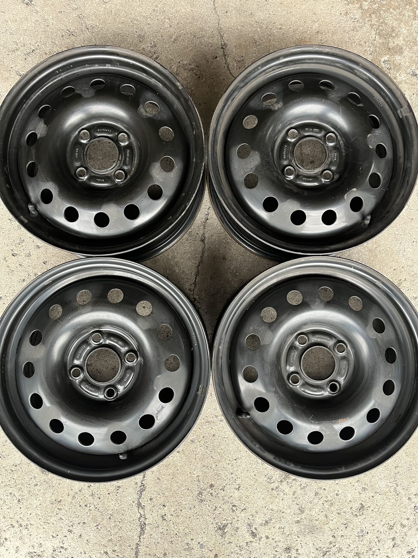 Four - 15inch 4x108 Ford Focus OE Steel Wheels
