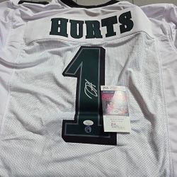 Jalen Hurts Jersey Autographed And Certified By Jsa