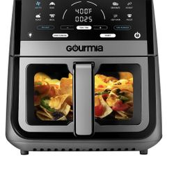 Gourmia 8 Qt Digital Window Air Fryer With 8 One-touch Cooking Functions Gray