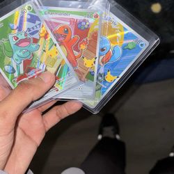 First Partner Illustration Kanto Promos(Bulbasaur, Squirtle, & Charmander)