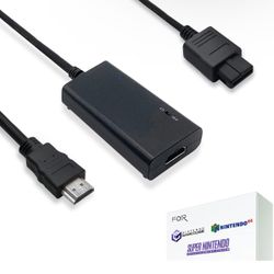HDMI Cable for Nintendo Gamecube, Nintendo 64 N64, Super Nintendo SNES (3-in-1), GameCube/SNES/N64 to HDMI Adapter with S-Video Signal Output (Better