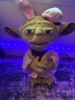 Large Yoda Plush with Easter Bunny Ears