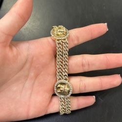Cuban Link Bracelet With Diamonds 