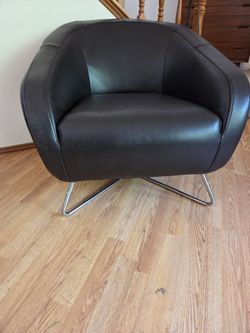 Mid Century Style Leather Chair