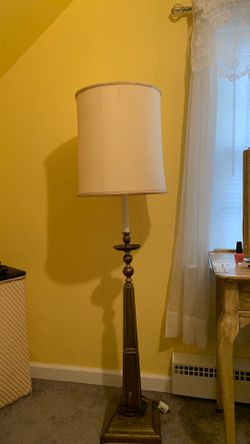 Vintage solid brass floor lamp