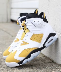 Size 10 Yellow  Retro 6 Jordans