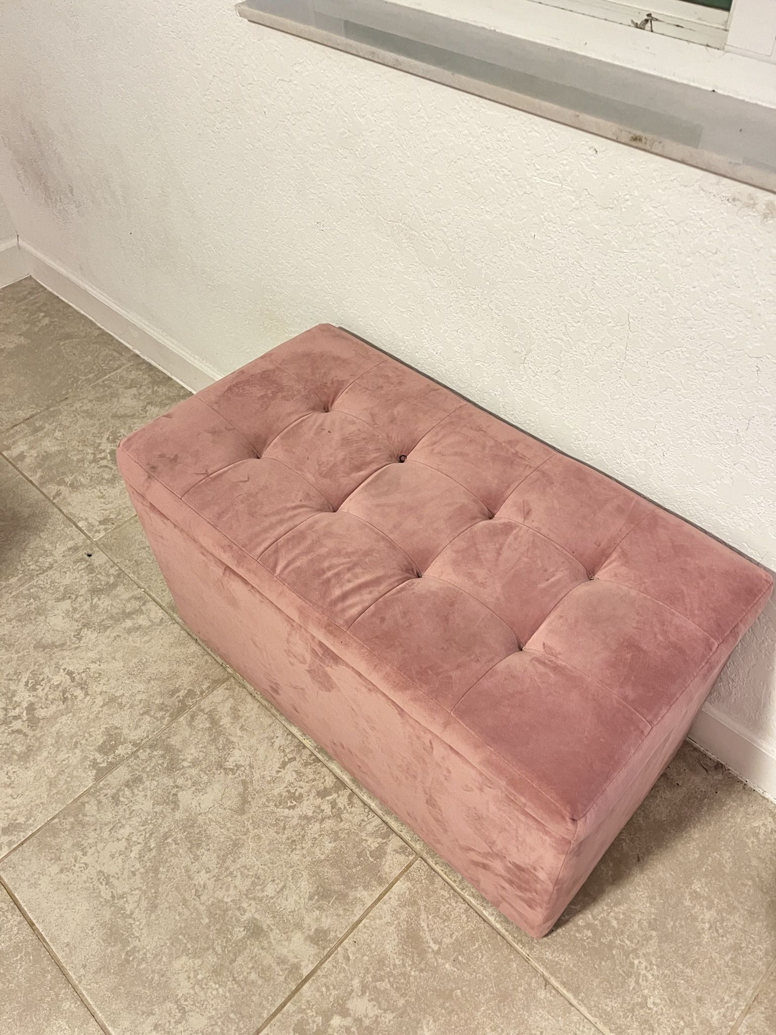 Pink Velvet Storage Container 