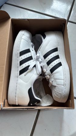 Adidas Superstar White Black Stripe Sneakers