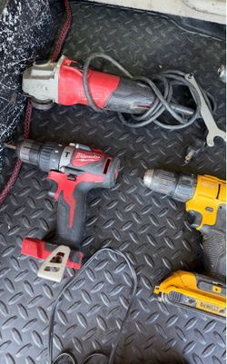 Milwaukee grinder & hammer drill