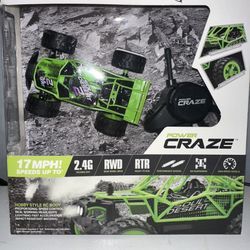 POWER CRAZE HIGH SPEED REMOTE CONTROL CAR, GREEN *DISTRESSED PKG