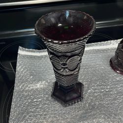 Vintage Ruby Red Vase