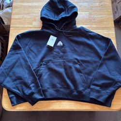 New Nike Acg Therma Fit Black Tuff Knit Fleece Hoodie Sweater Oversized (Women’s XXL)