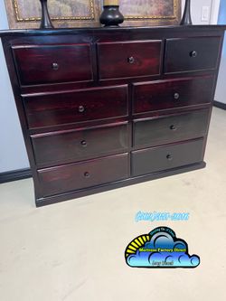 Cherry nine drawer dresser pinewood cajonera Comoda de Pino