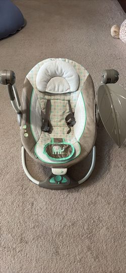 Brown / Green Baby Swing