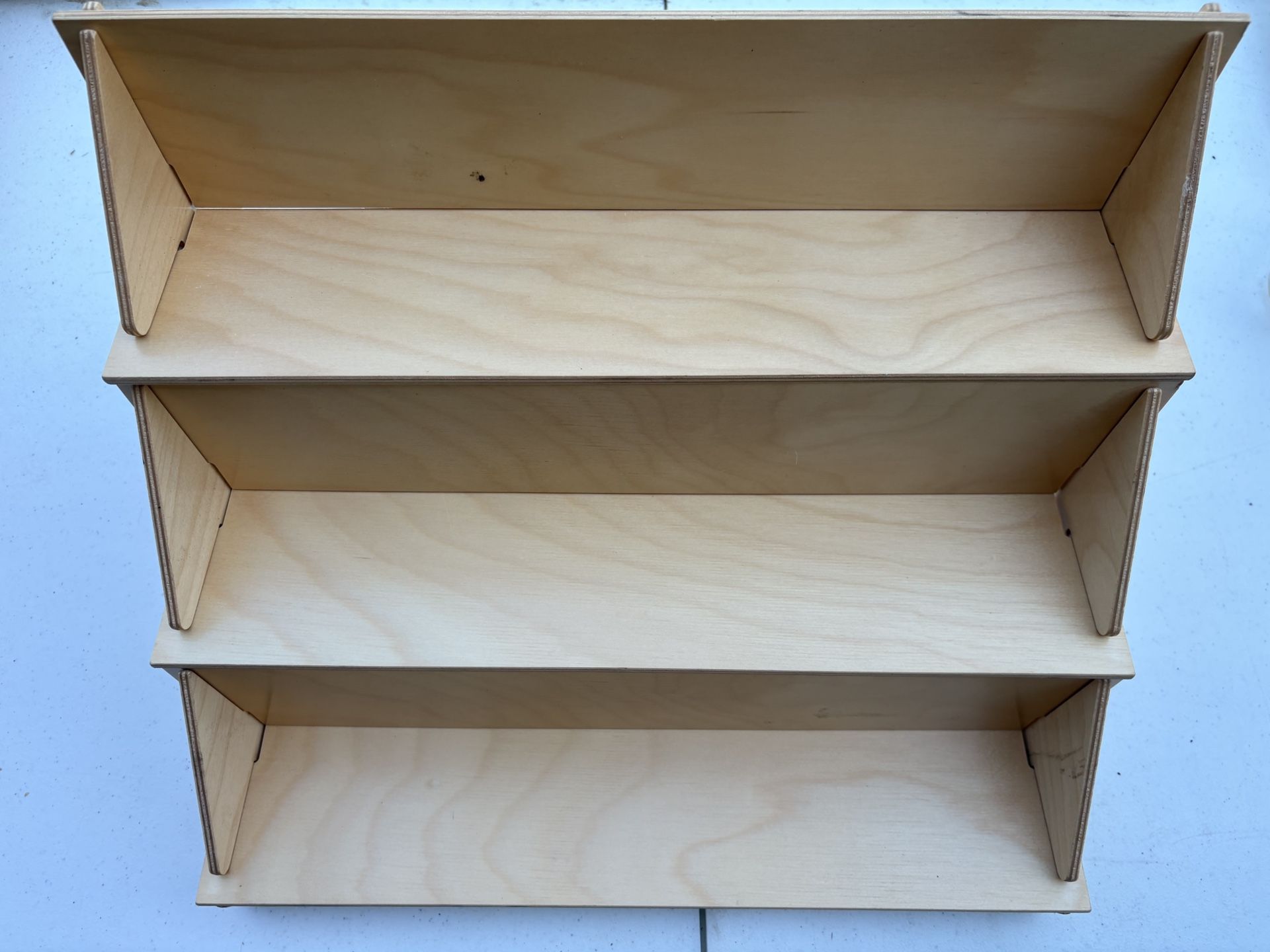 Collapsible Wood Shelf Table Stand