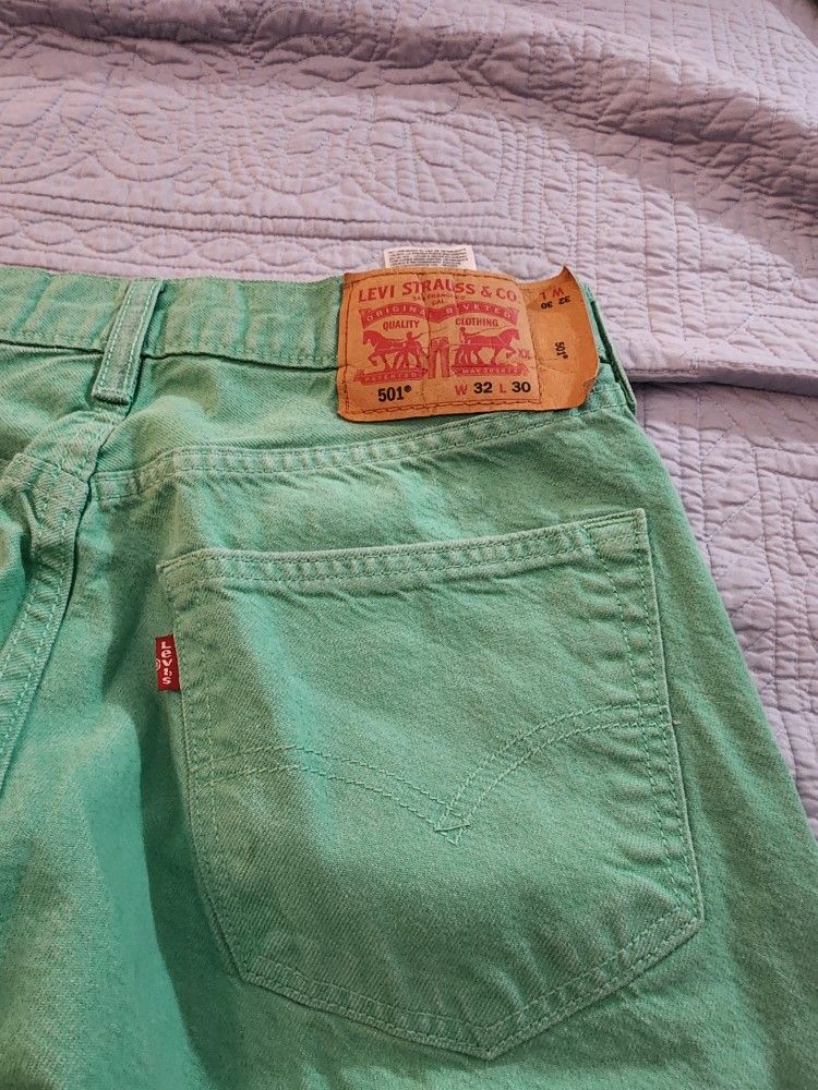 Teal Levi's 32x30