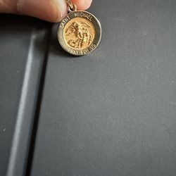 St. Michael charm/pendent 14k gold