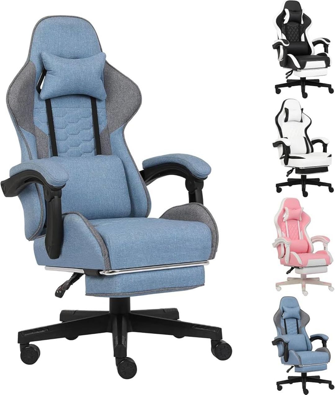 Gaming Chair, Computer Office Chair with Footrest
