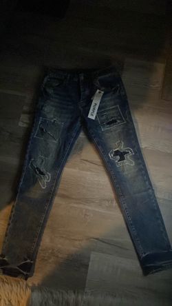 Blue jeans, purple jeans size 32